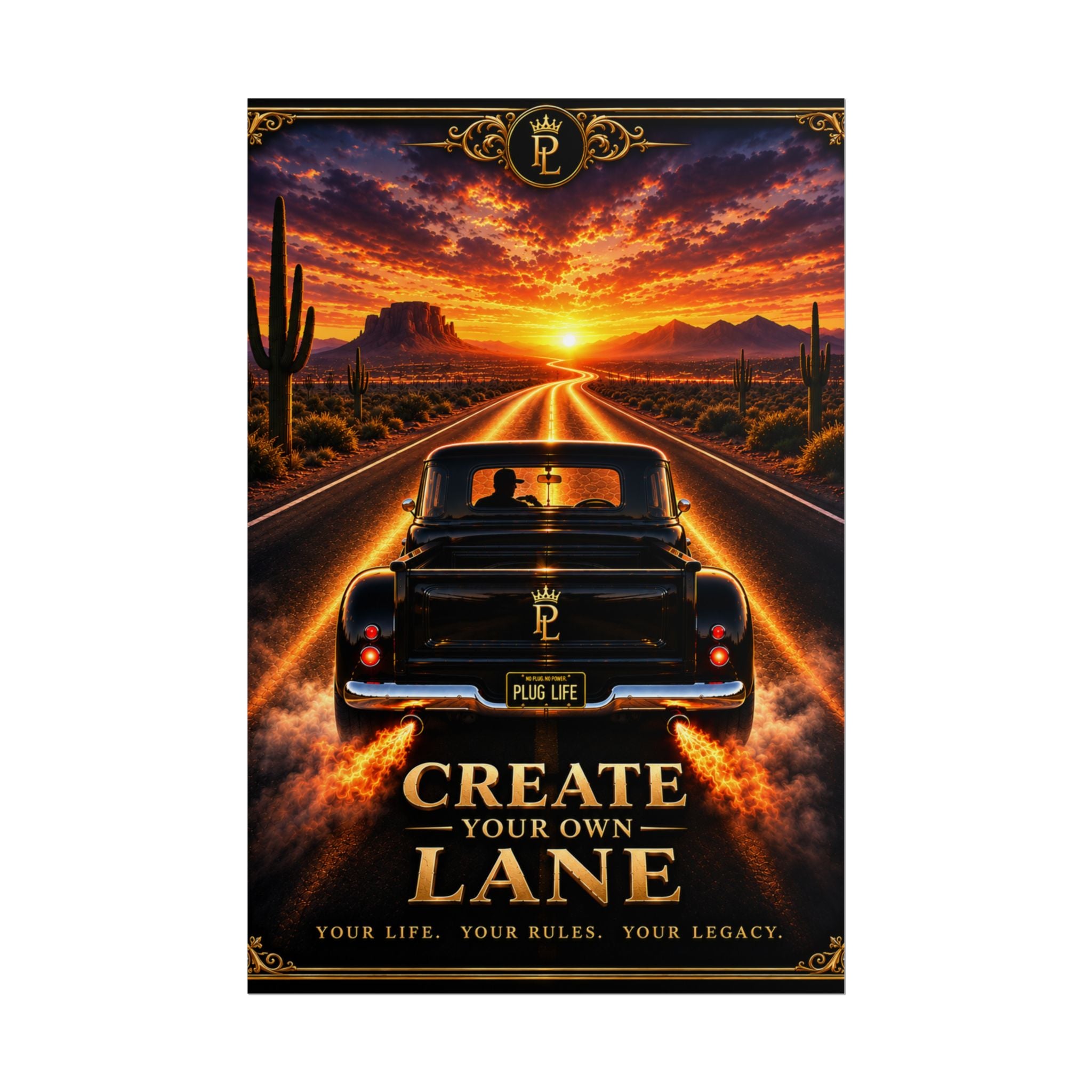 Plug Life Create Your Own Lane Poster — Premium Collection Wall Art