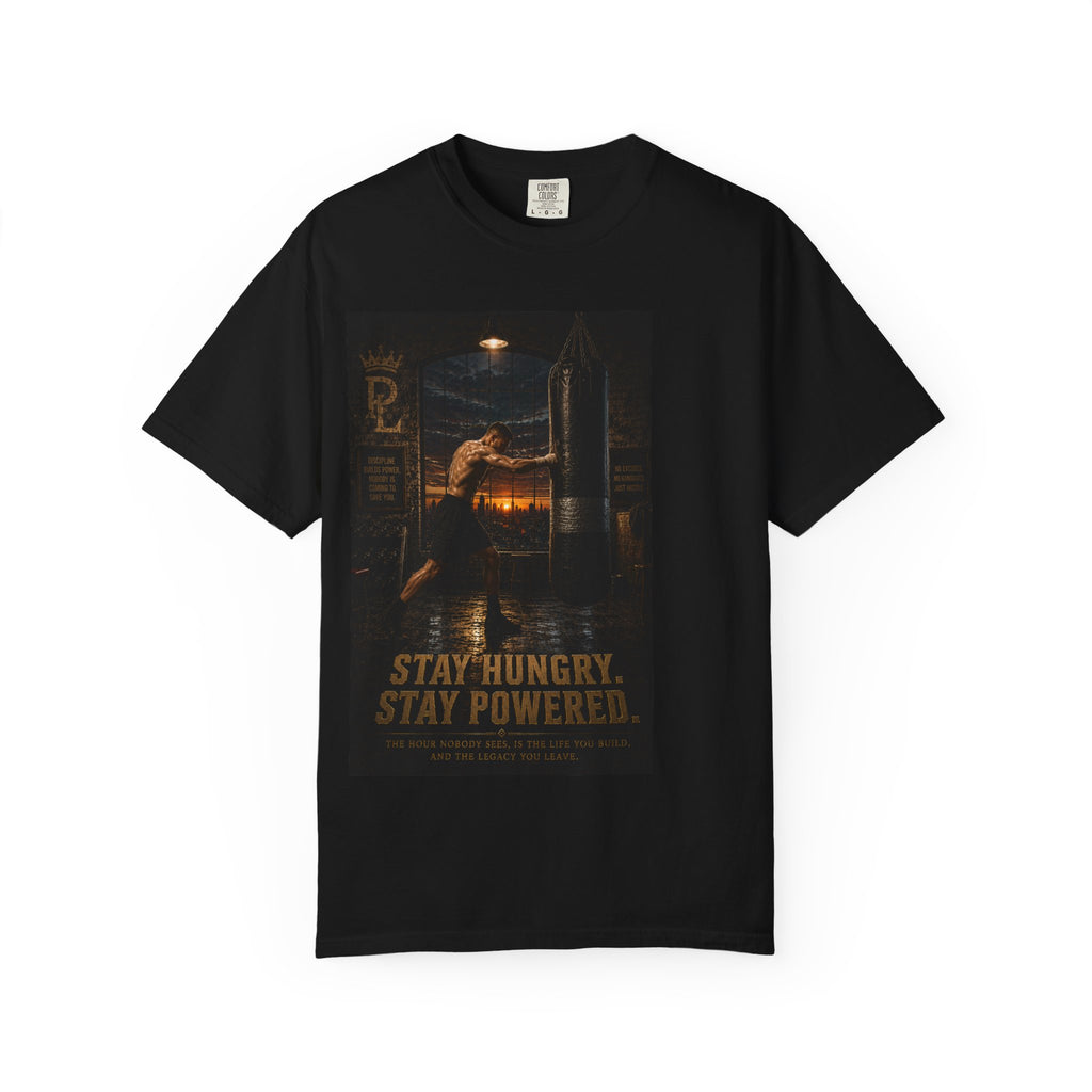 Plug Life Stay Hungry Stay Powered Tee — Premium Collection Graphic T-Shirt