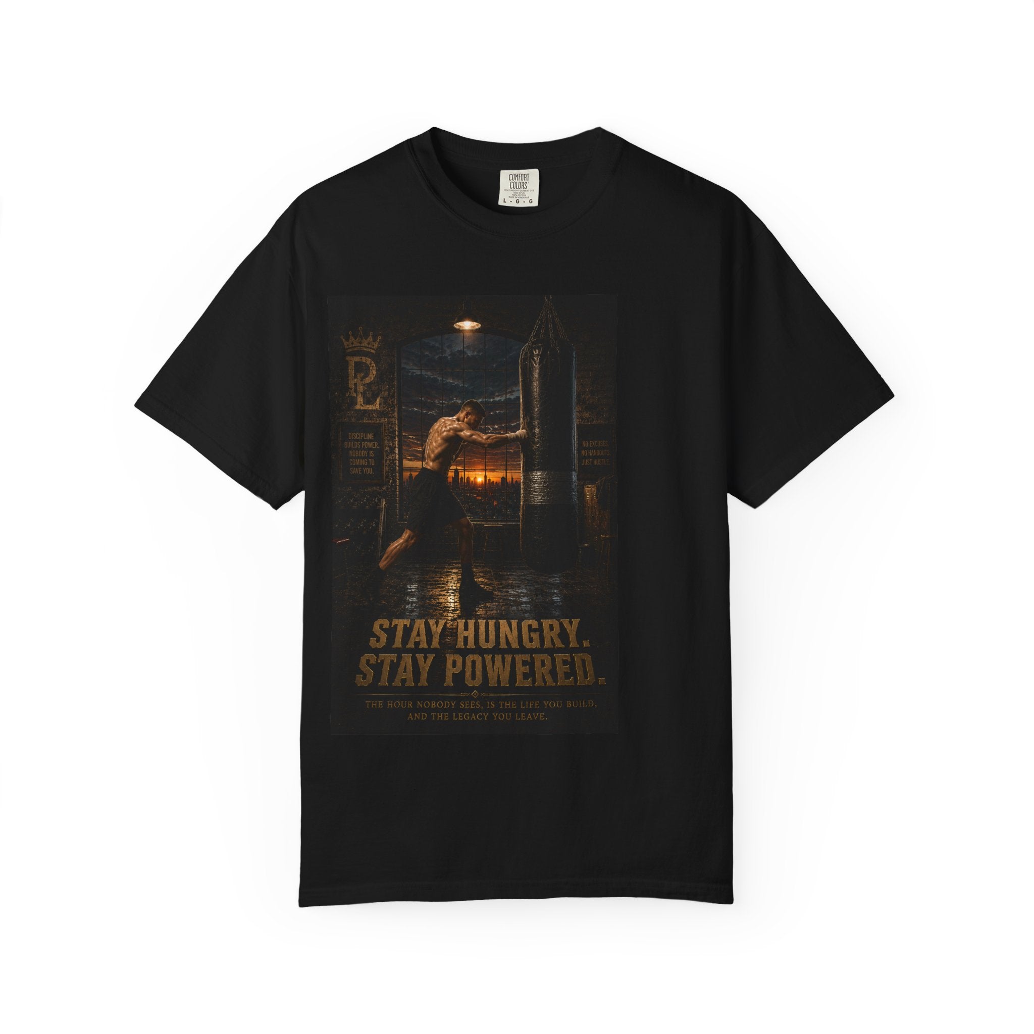 Plug Life Stay Hungry Stay Powered Tee — Premium Collection Graphic T-Shirt