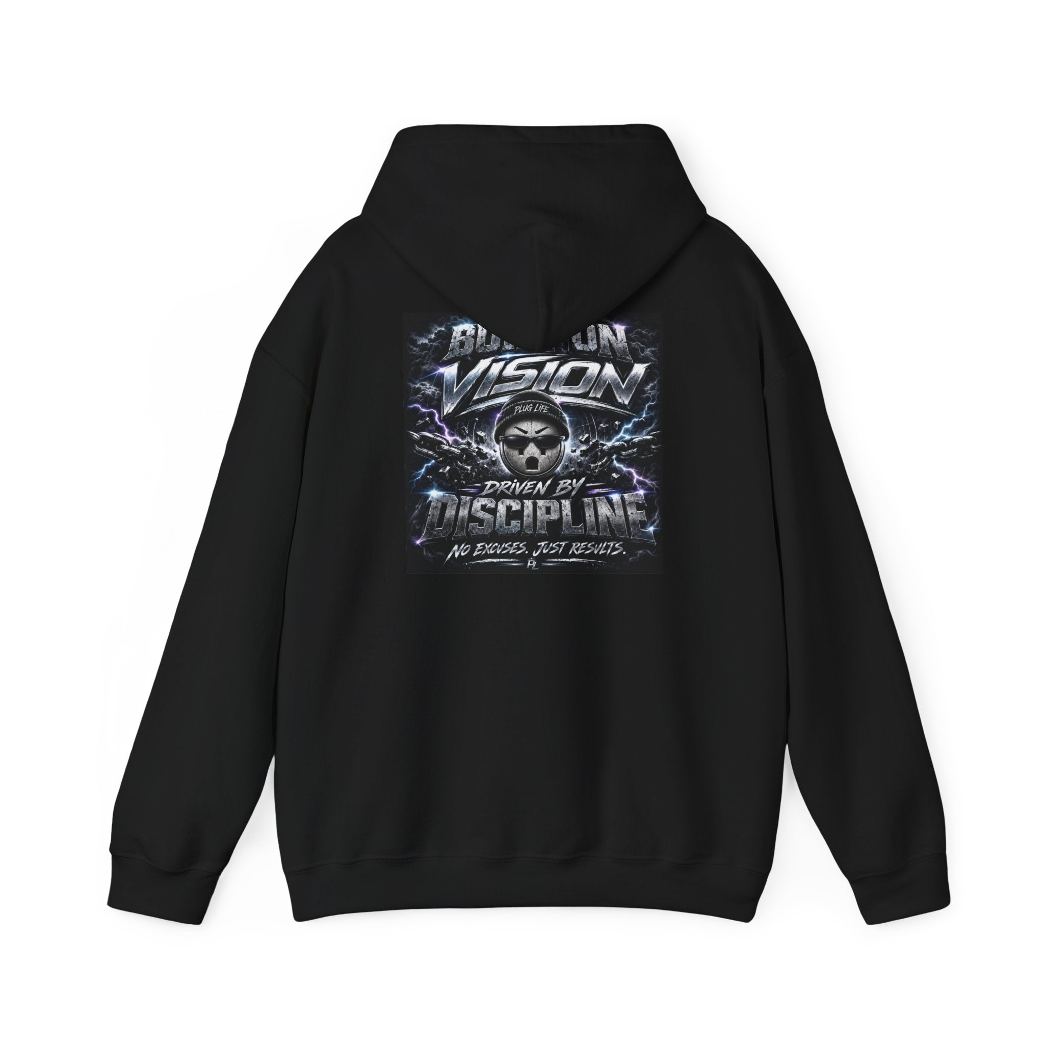 Plug Life Built On Vision Hoodie — Motivational Graphic Sweatshirt