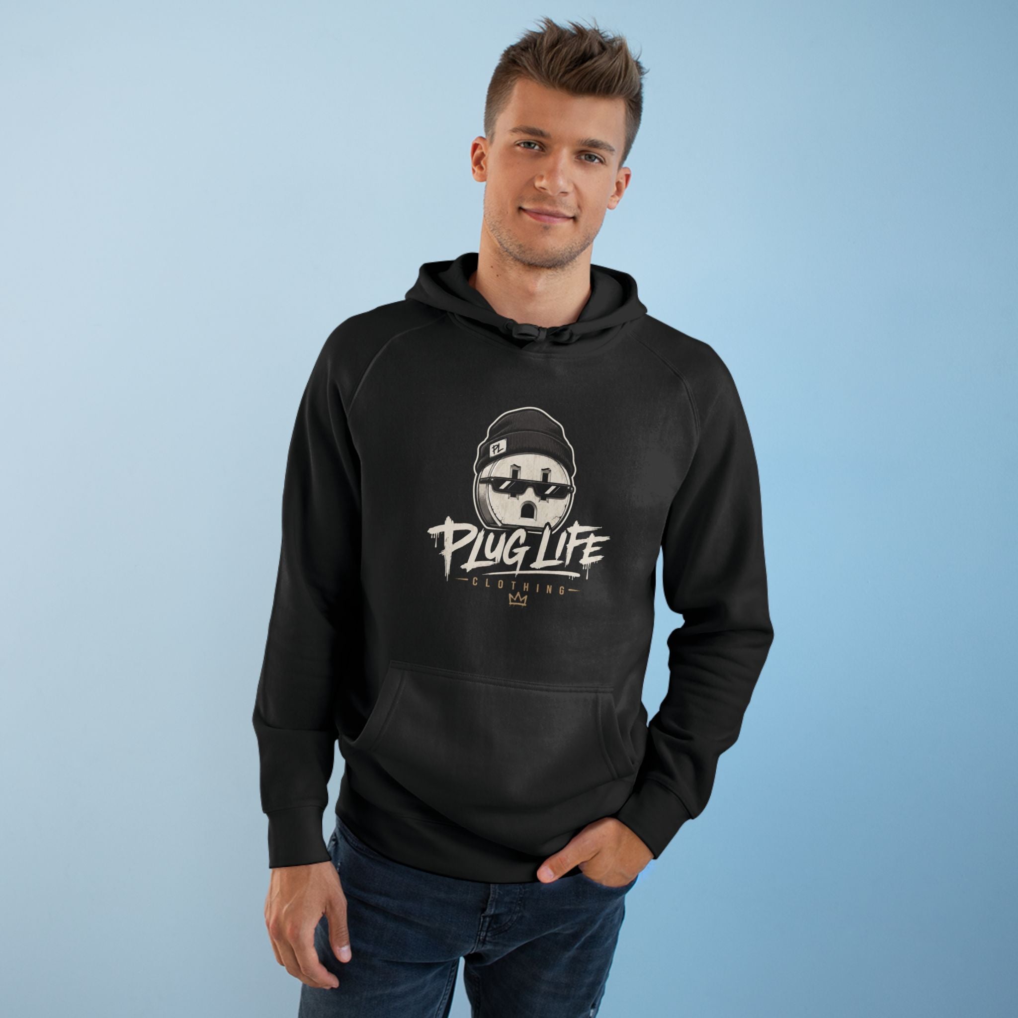 Plug Life Hoodie — Streetwear Skull Beanie Graphic Pullover