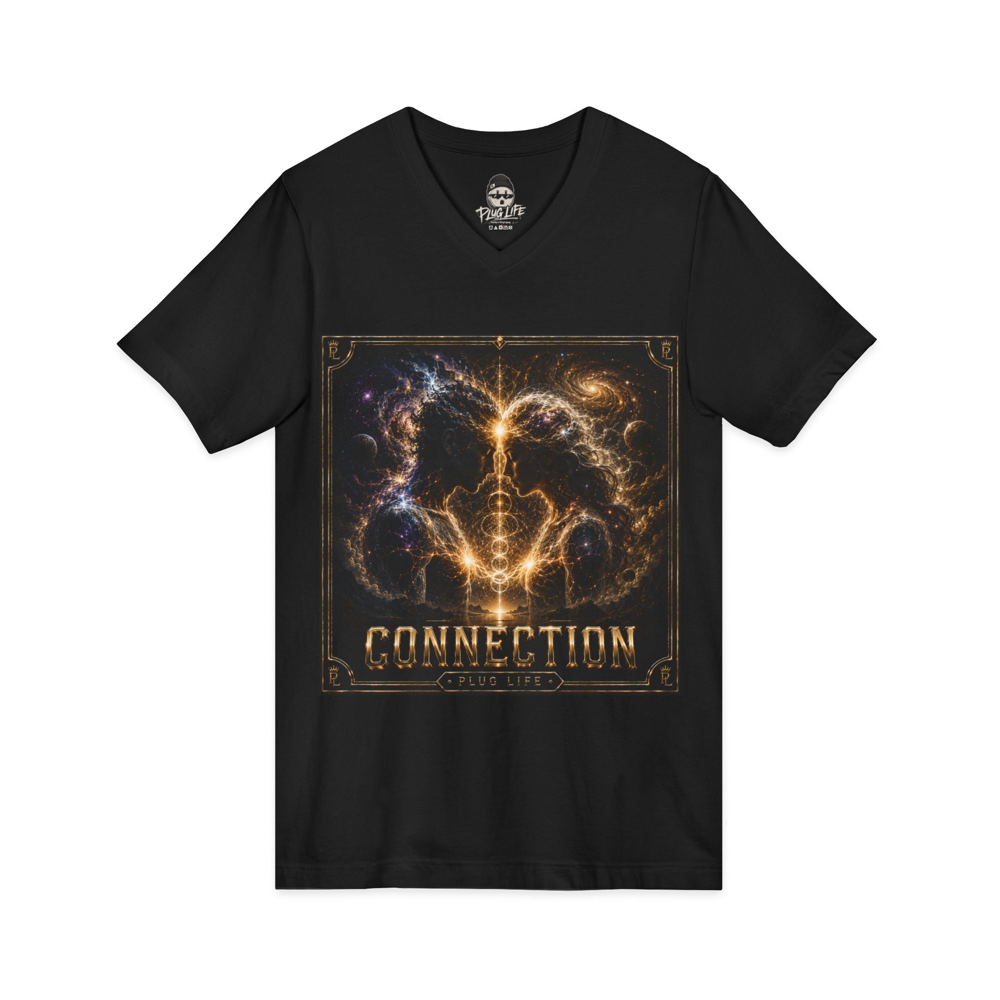 Plug Life Connection Ladies V-Neck Tee — Premium Collection