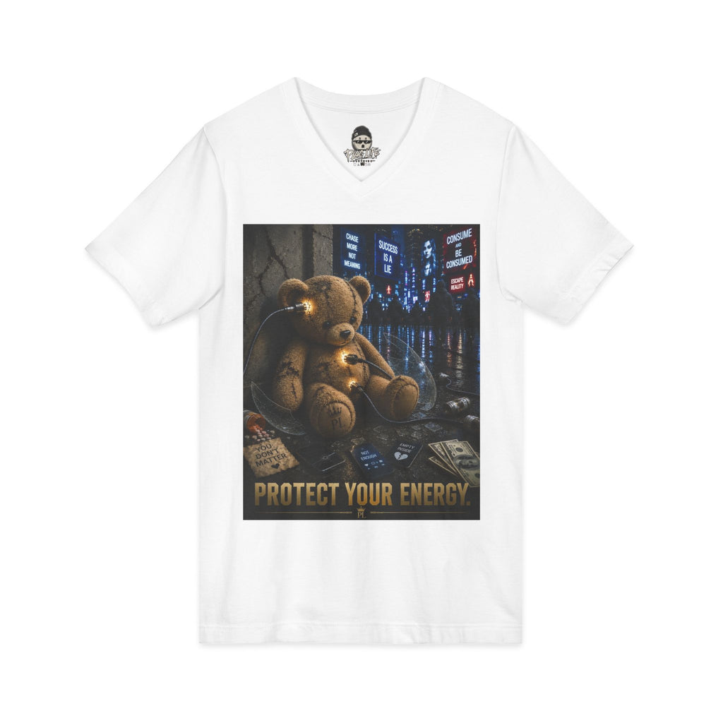 Plug Life Protect Your Energy V-Neck — Premium Collection Ladies V-Neck Tee
