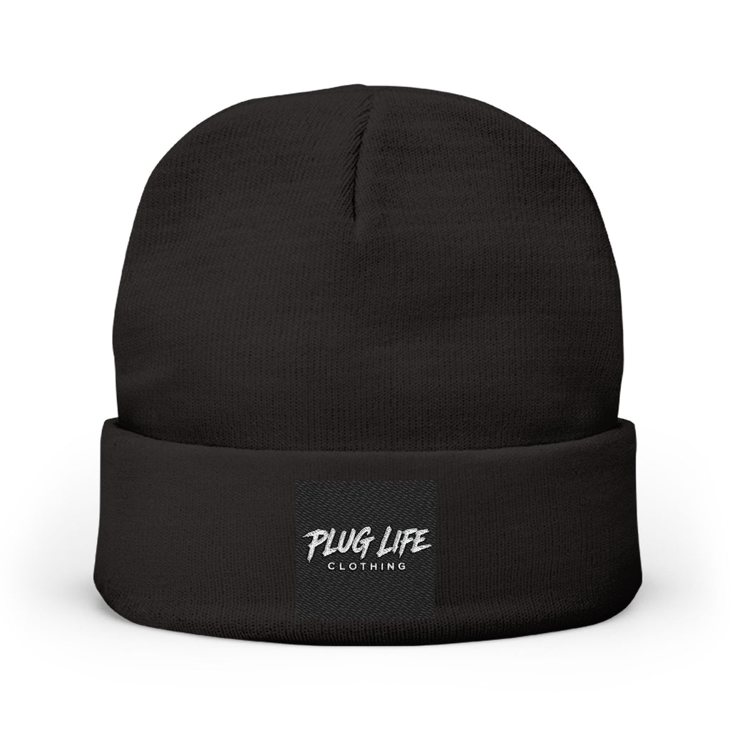 Plug Life Clothing Embroidered Beanie — Knit Cuff Hat