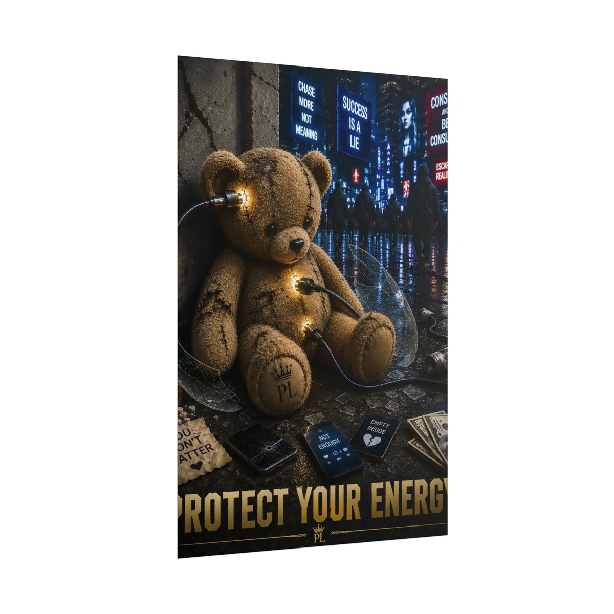 Plug Life Protect Your Energy Poster — Premium Collection Wall Art