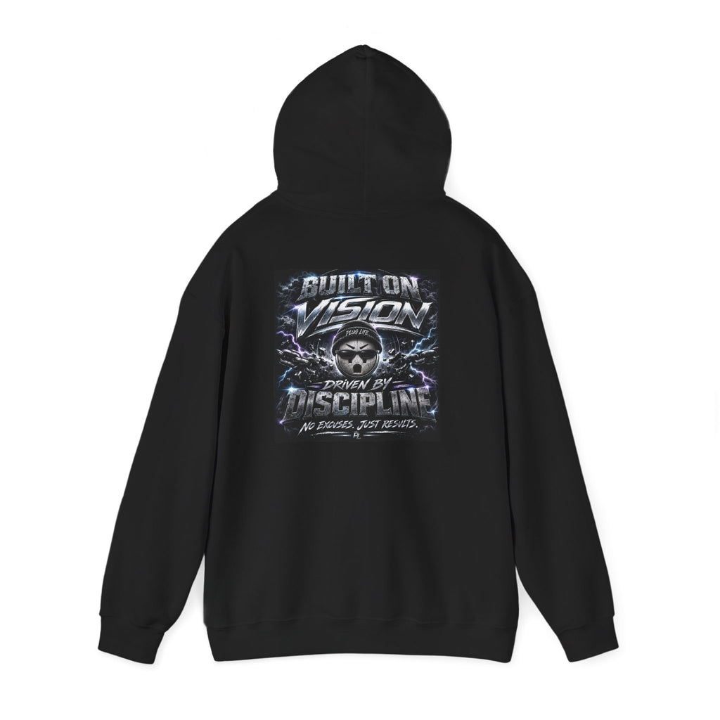 Plug Life Built On Vision Hoodie — Motivational Graphic Sweatshirt