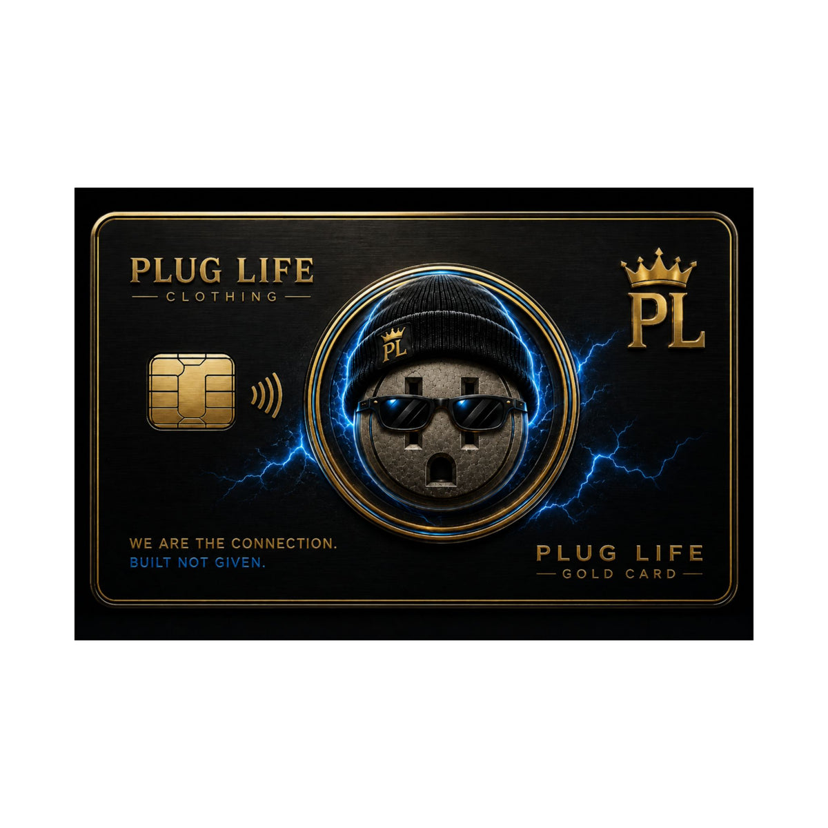 Plug Life Gold Card Poster — Premium Collection Wall Art