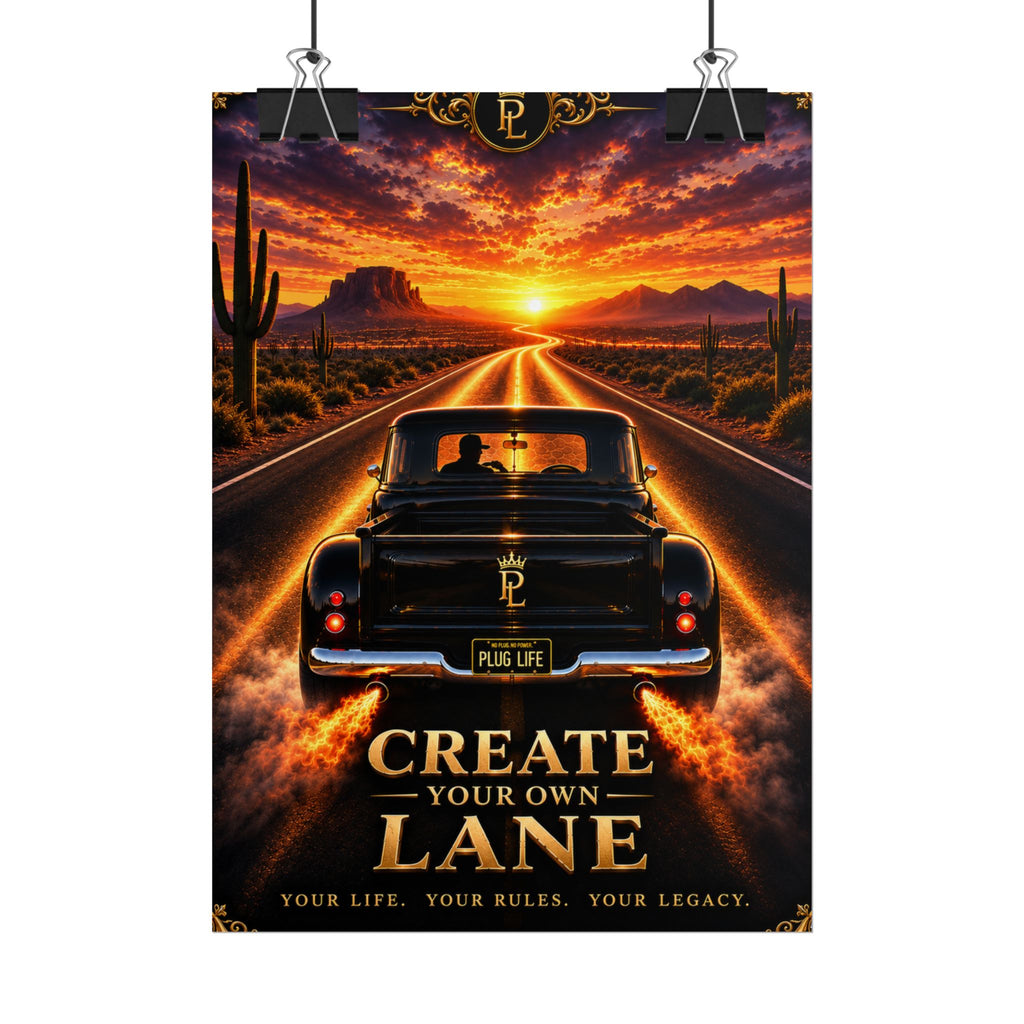 Plug Life Create Your Own Lane Poster — Premium Collection Wall Art