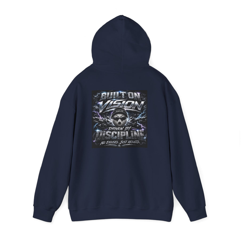 Plug Life Built On Vision Hoodie — Motivational Graphic Sweatshirt