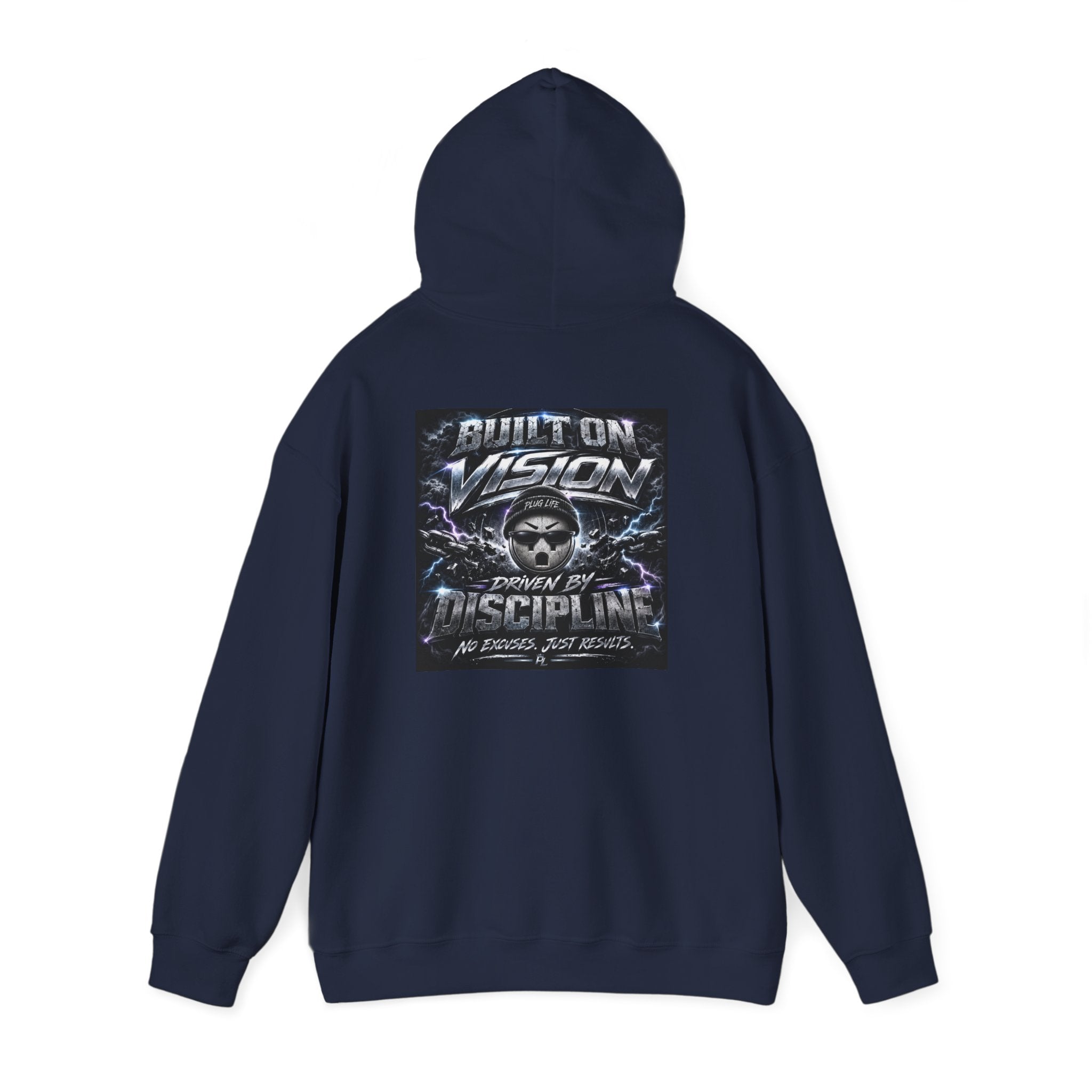 Plug Life Built On Vision Hoodie — Motivational Graphic Sweatshirt