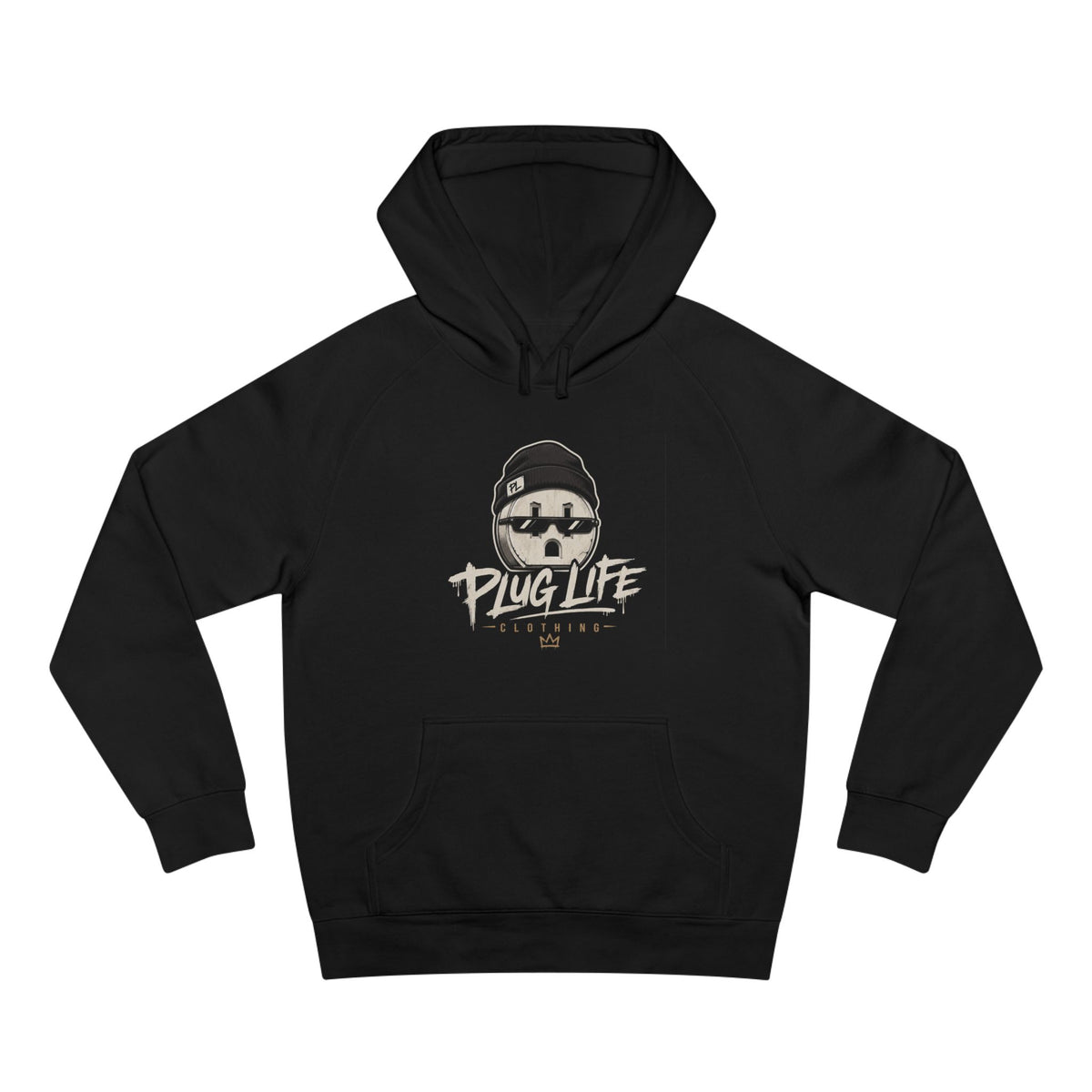 Plug Life Hoodie — Streetwear Skull Beanie Graphic Pullover