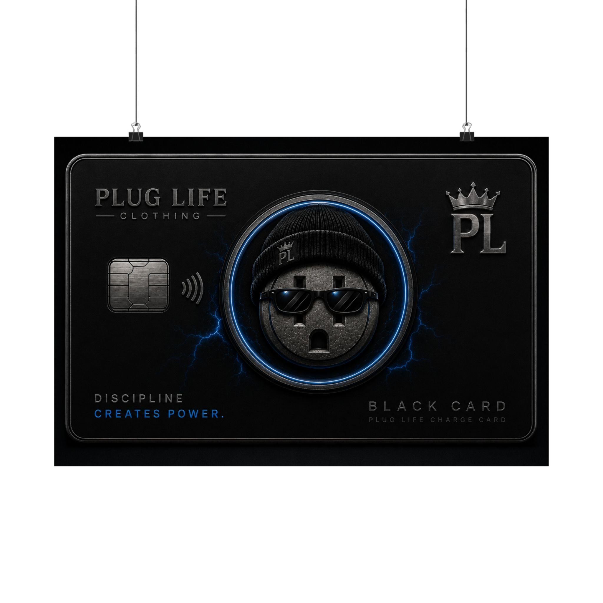 Plug Life Black Card Poster — Premium Collection Wall Art