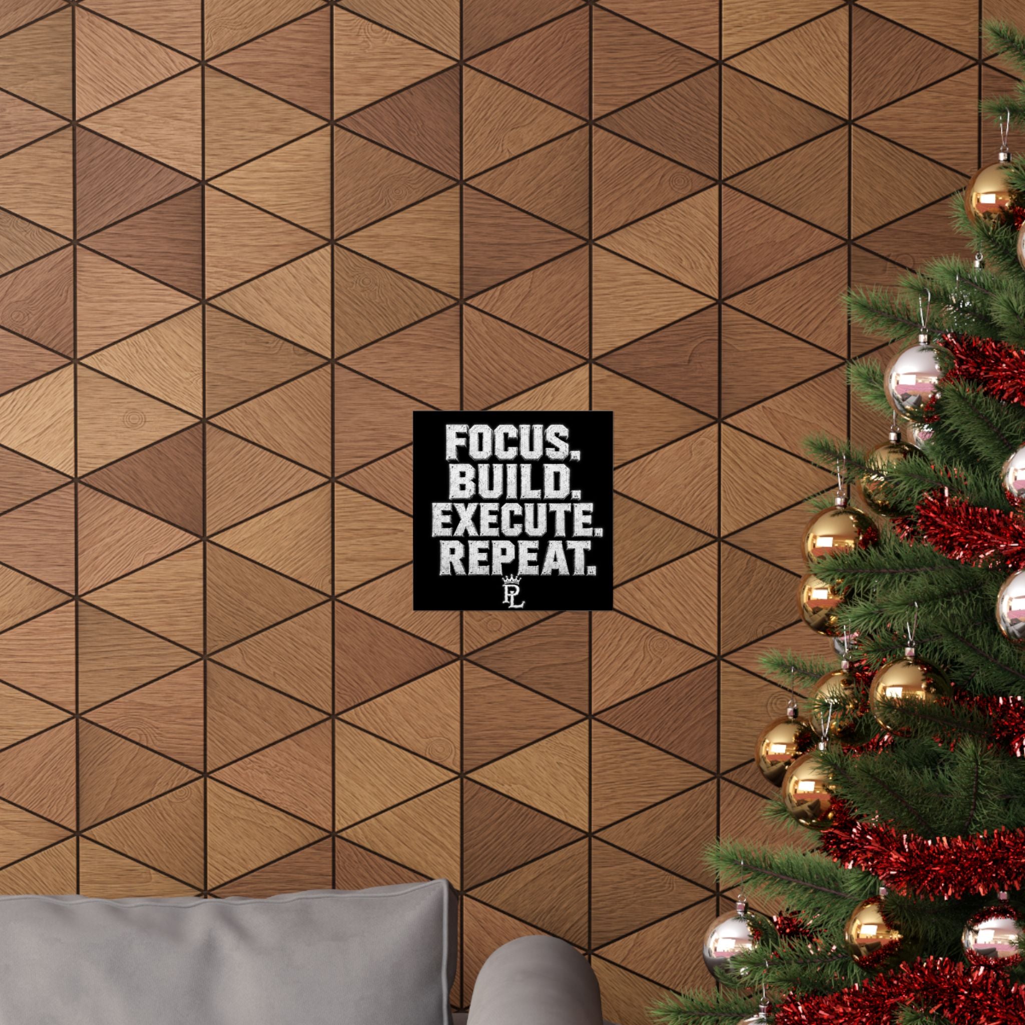 Plug Life Focus Build Execute Repeat Poster — Premium Collection Wall Art
