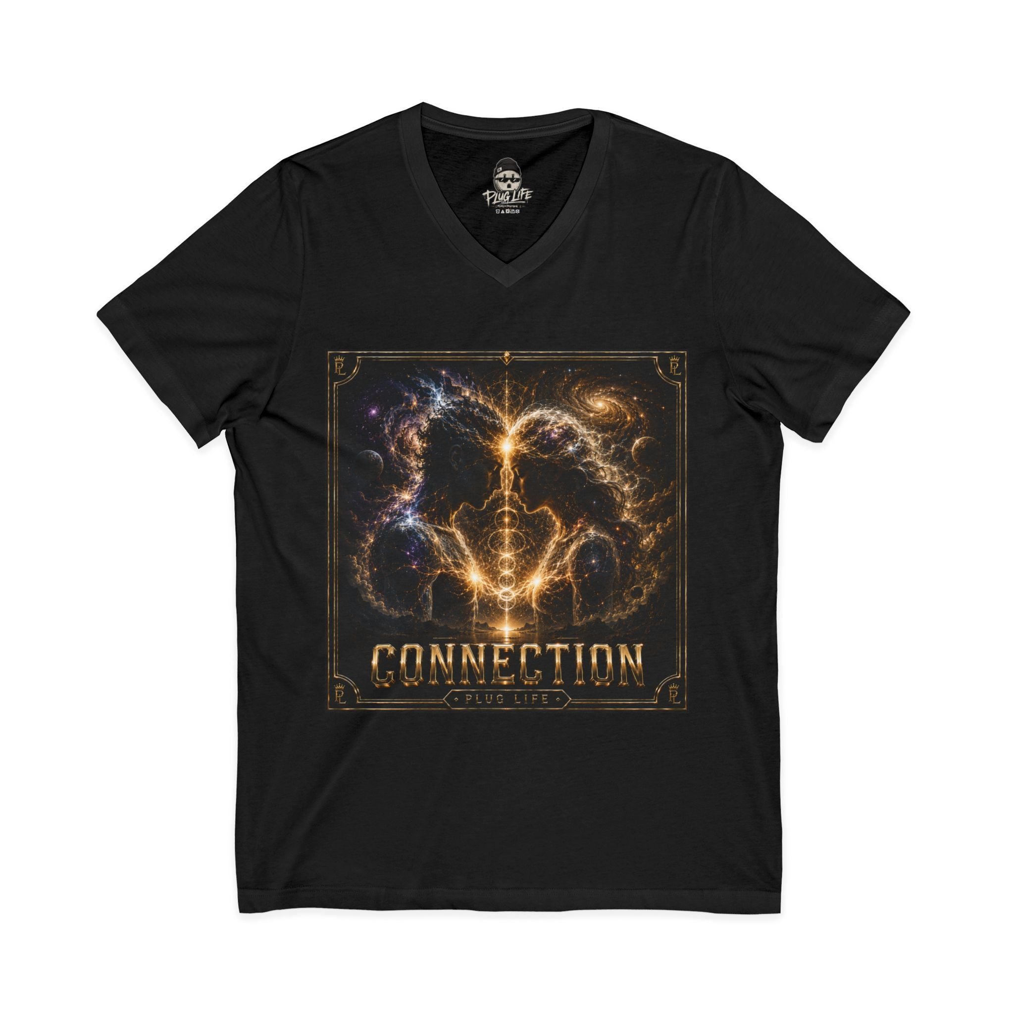 Plug Life Connection Ladies V-Neck Tee — Premium Collection