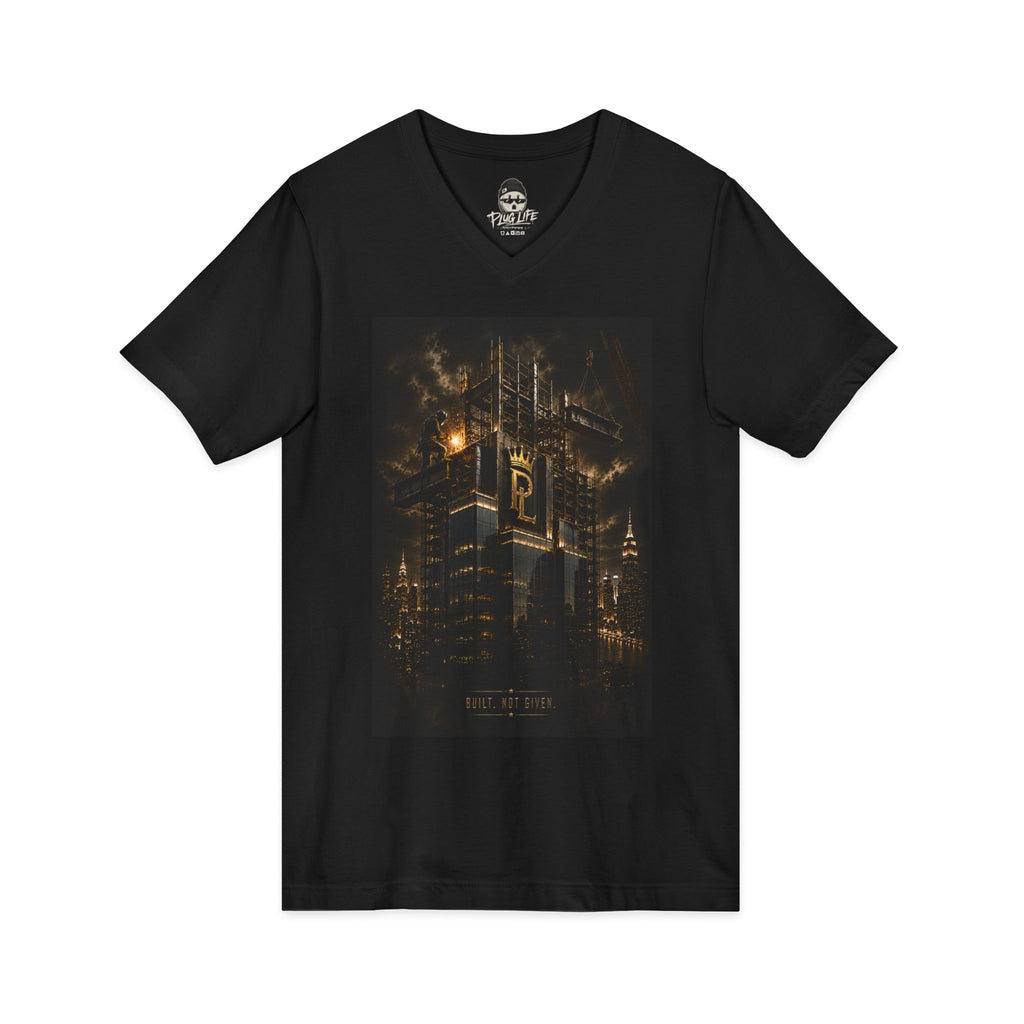 Plug Life Built Not Given Ladies V-Neck Tee — Premium Collection