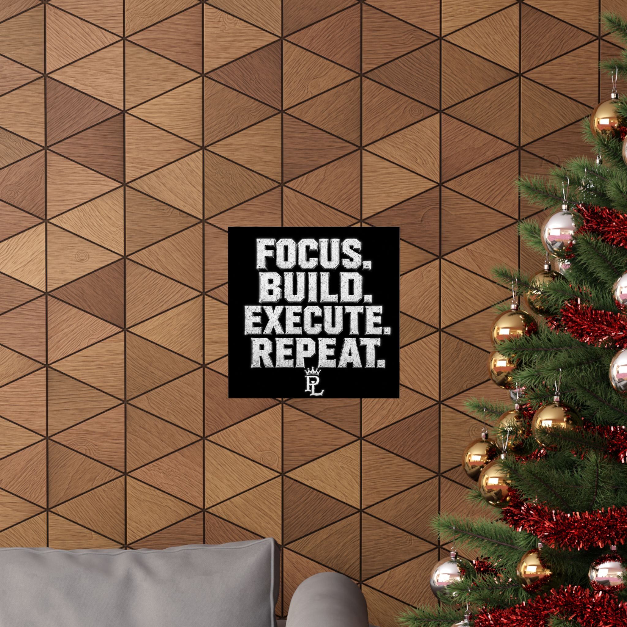 Plug Life Focus Build Execute Repeat Poster — Premium Collection Wall Art