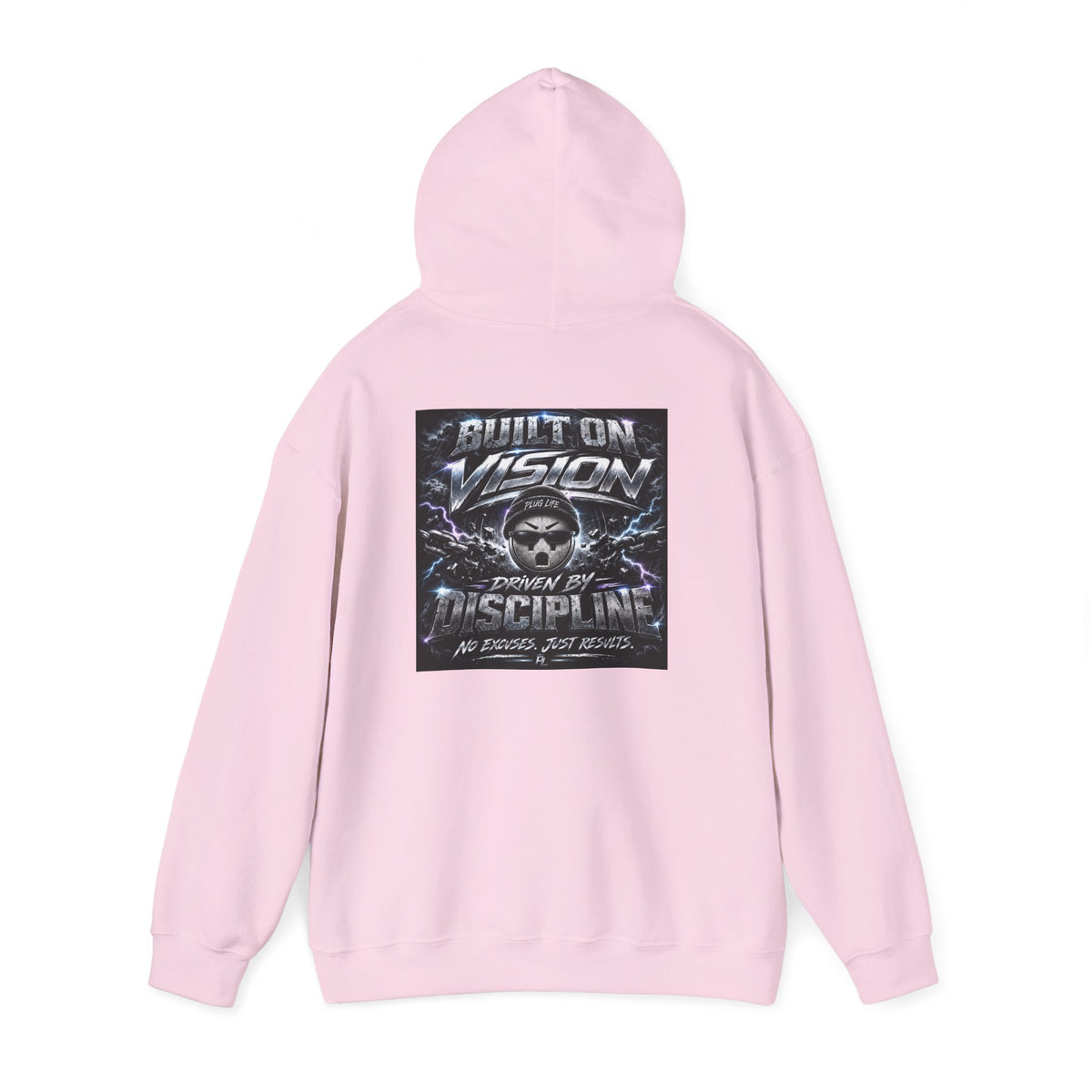 Plug Life Built On Vision Hoodie — Motivational Graphic Sweatshirt