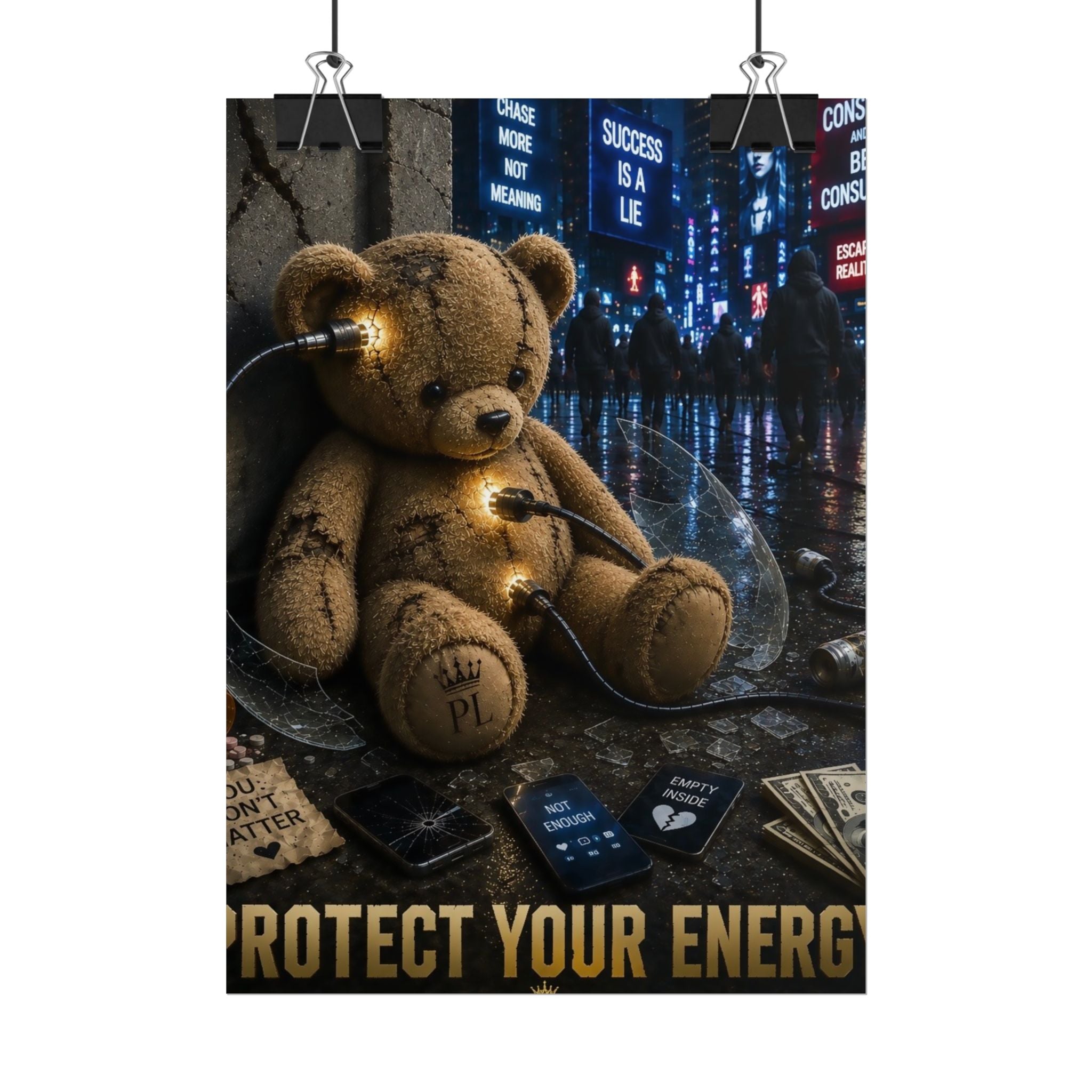 Plug Life Protect Your Energy Poster — Premium Collection Wall Art
