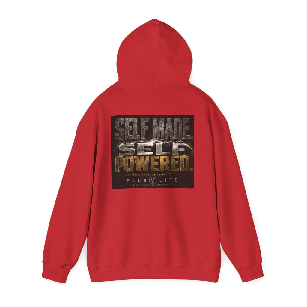 Plug Life Self Made Self Powered Hoodie — Motivational Graphic Sweatshirt