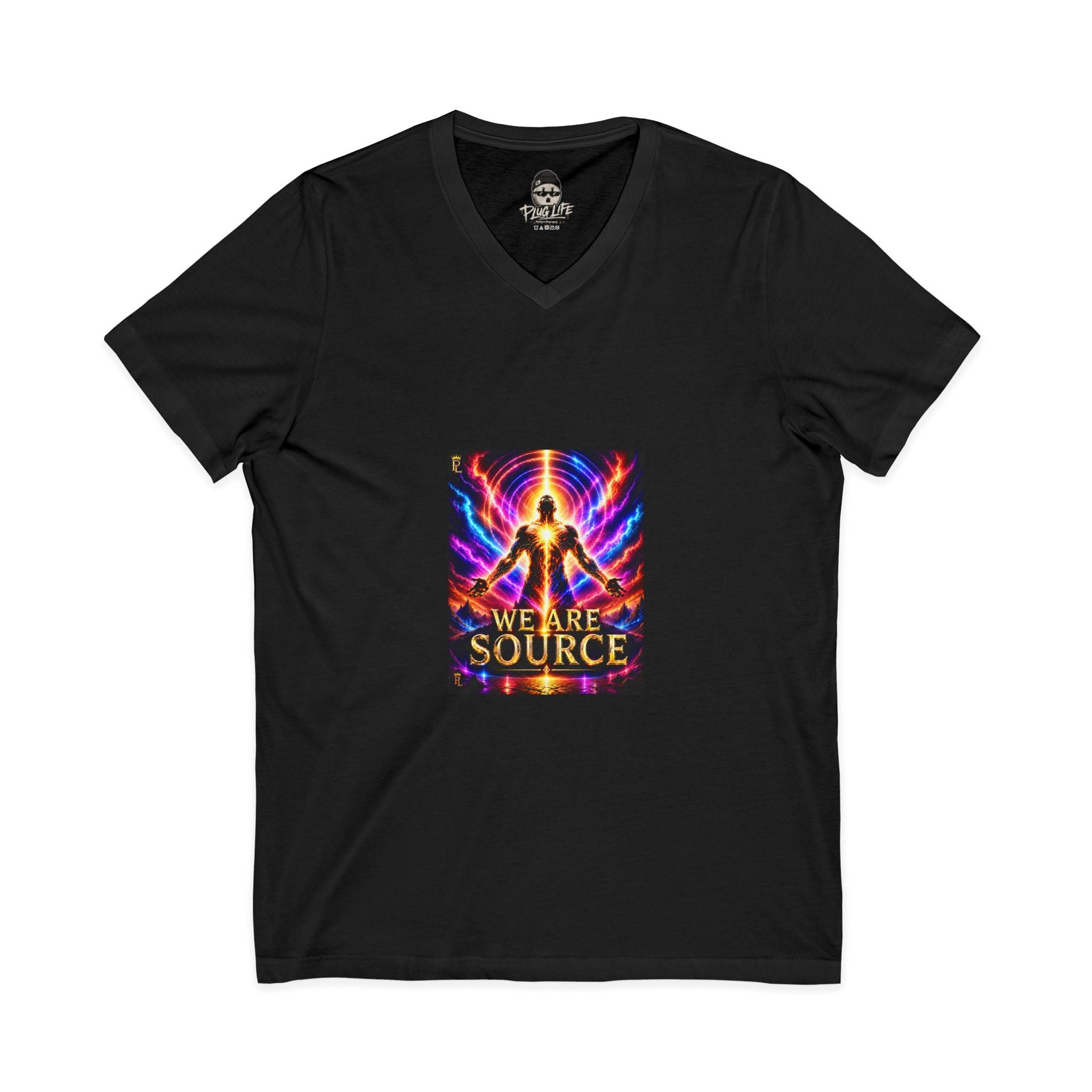 Plug Life We Are Source Ladies V-Neck Tee — Premium Collection