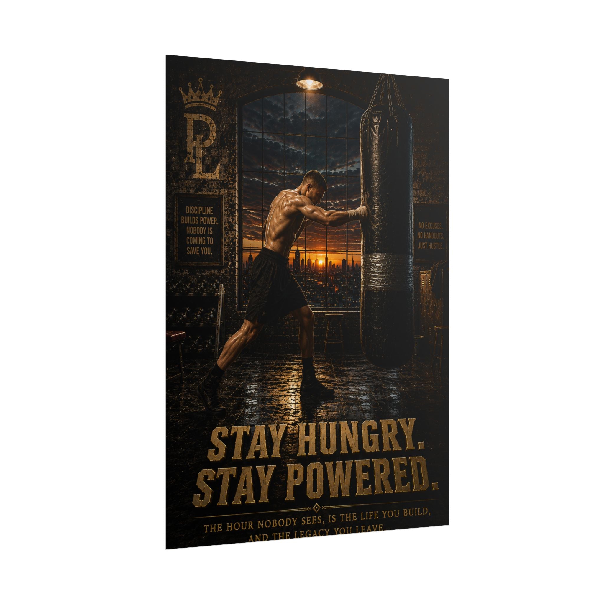 Plug Life Stay Hungry Stay Powered Poster — Premium Collection Wall Art