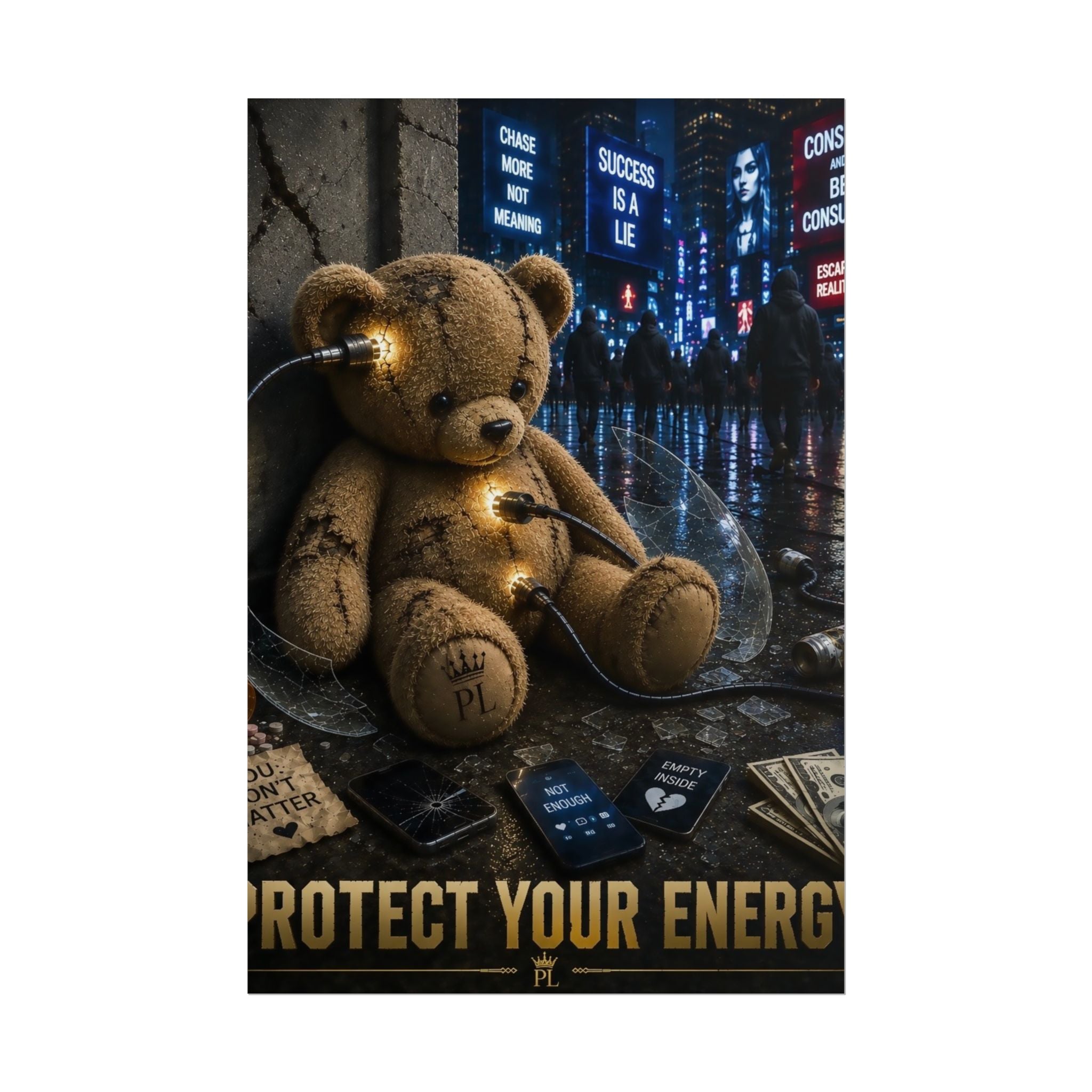 Plug Life Protect Your Energy Poster — Premium Collection Wall Art