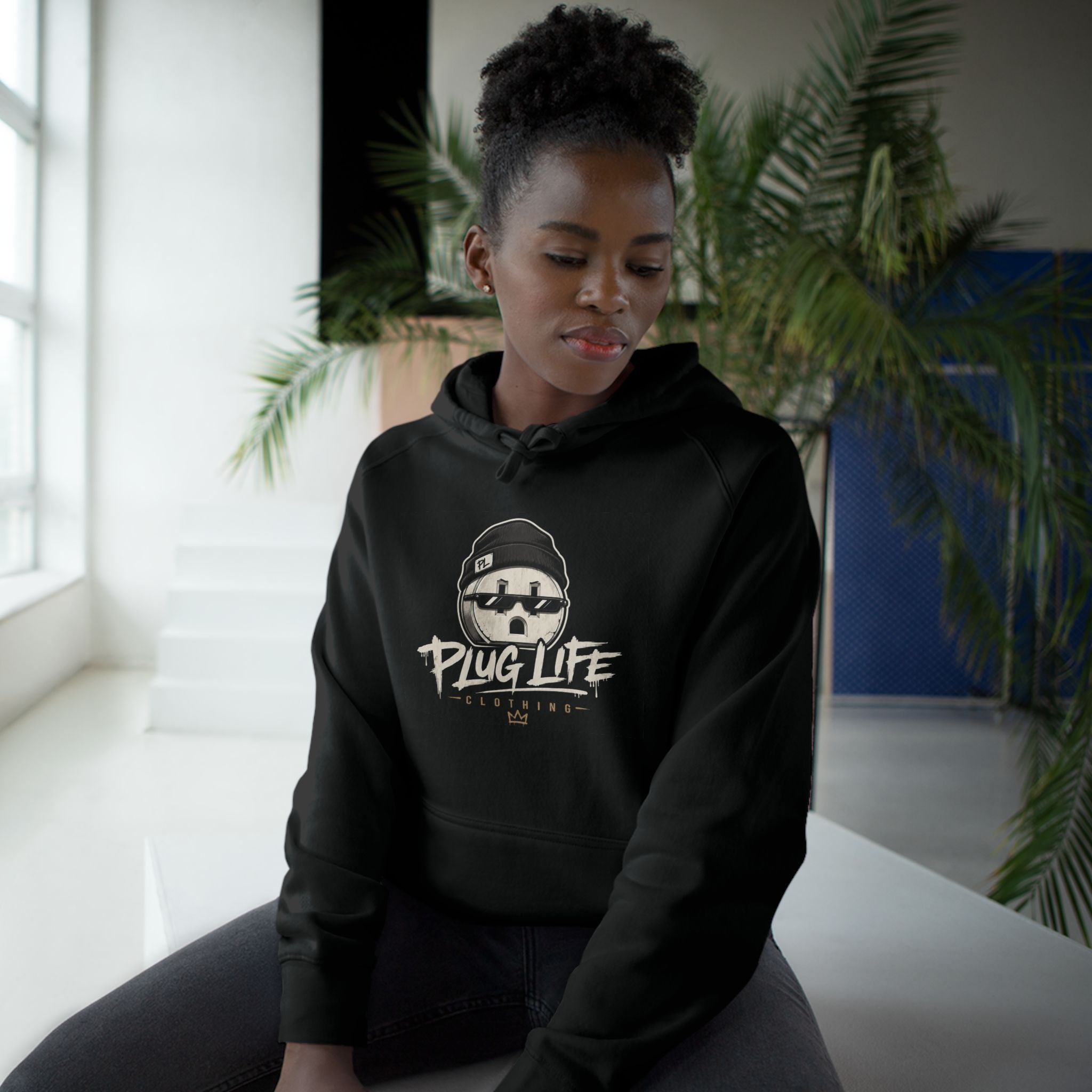 Plug Life Hoodie — Streetwear Skull Beanie Graphic Pullover