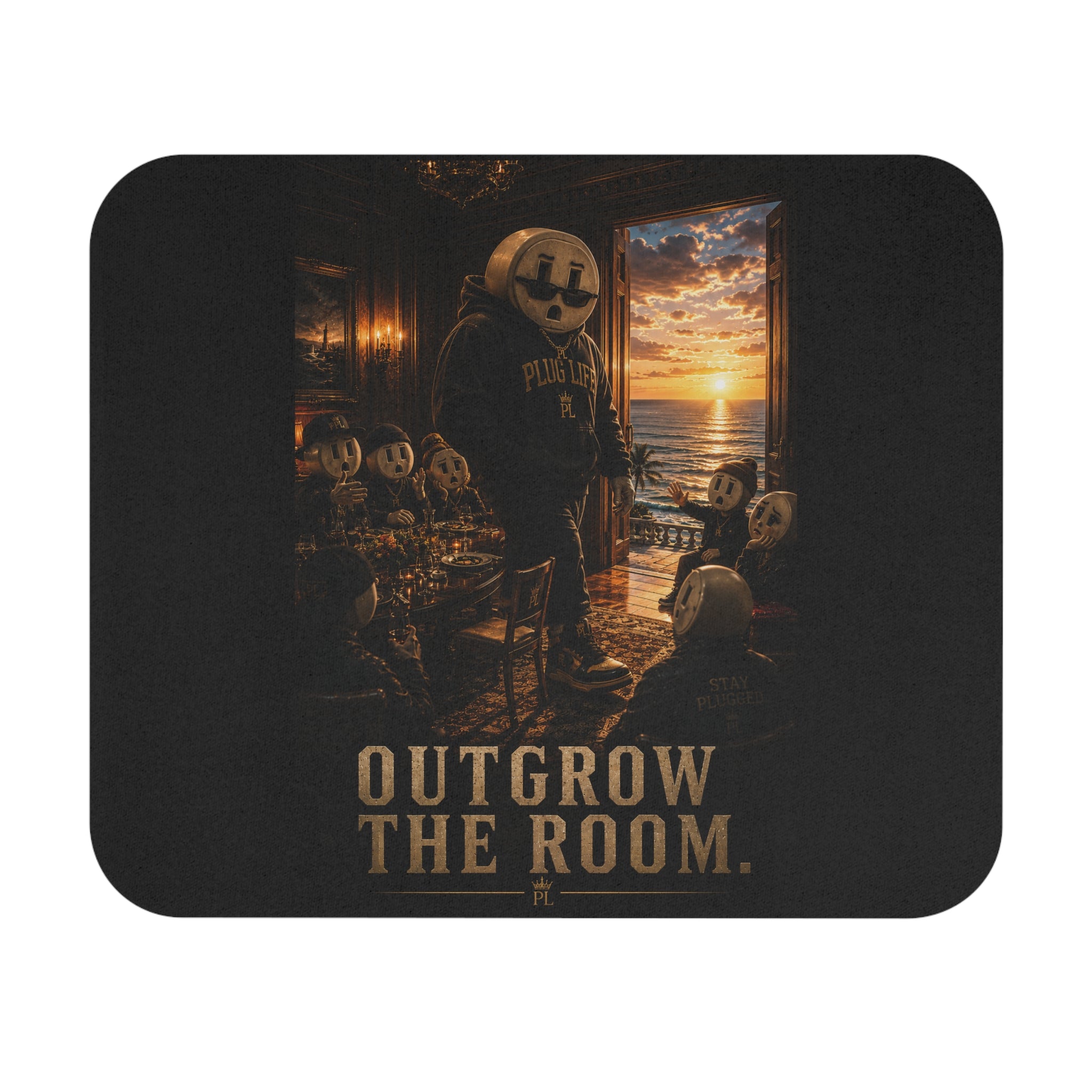 Plug Life Outgrow The Room Mouse Pad — Premium Collection Desk Accessory