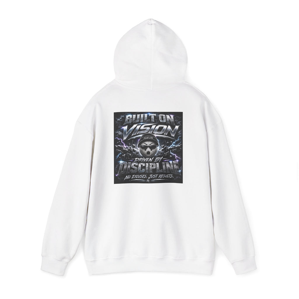 Plug Life Built On Vision Hoodie — Motivational Graphic Sweatshirt