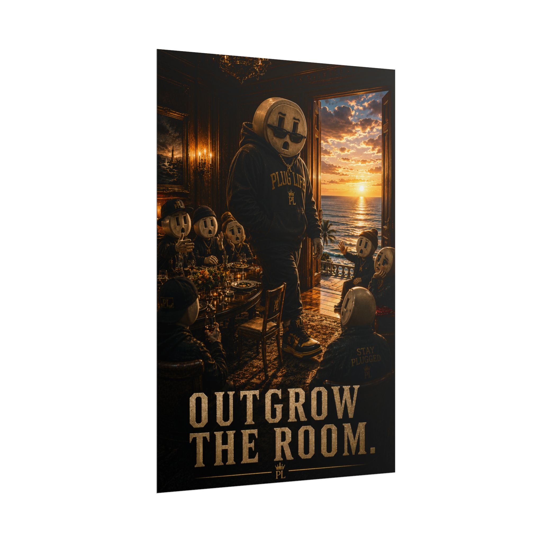 Plug Life Outgrow The Room Poster — Premium Collection Wall Art