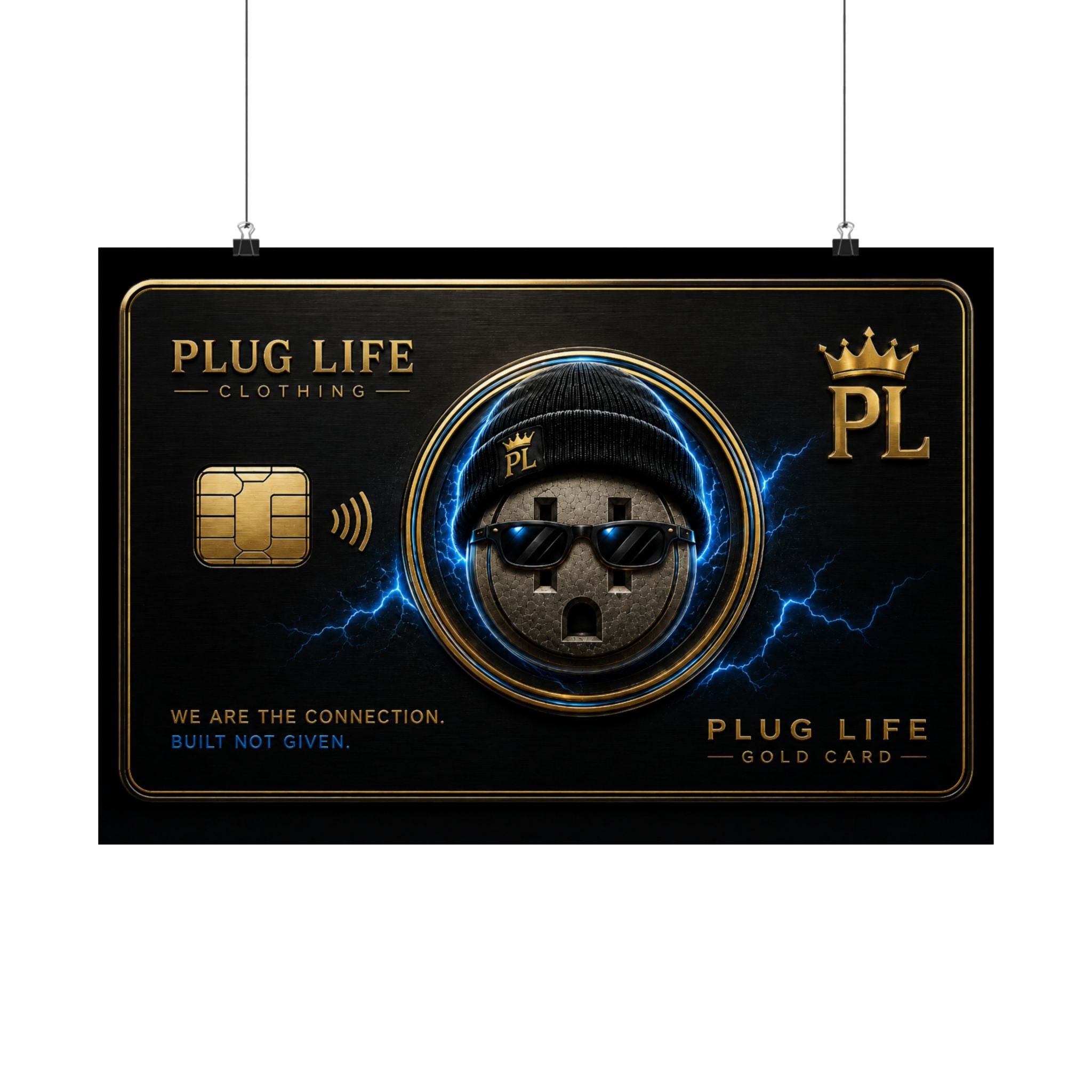 Plug Life Gold Card Poster — Premium Collection Wall Art