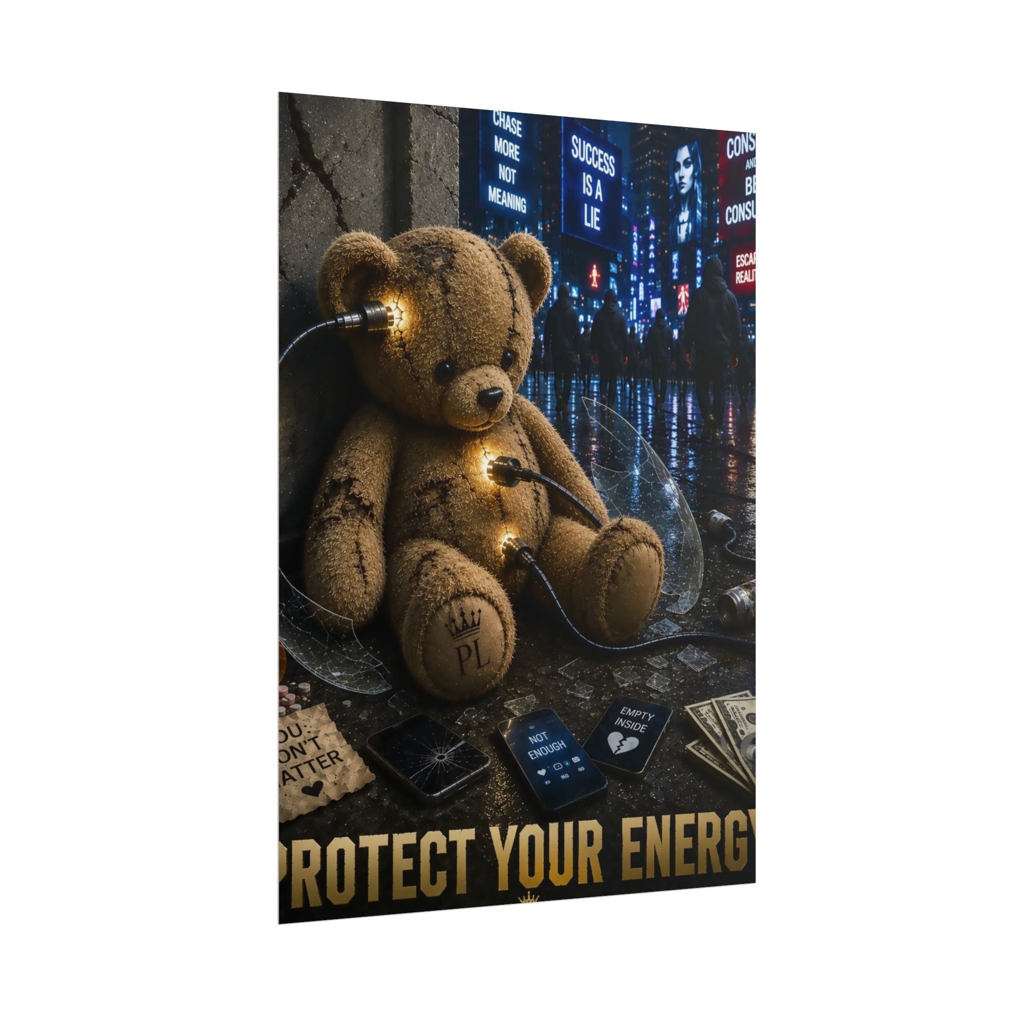 Plug Life Protect Your Energy Poster — Premium Collection Wall Art