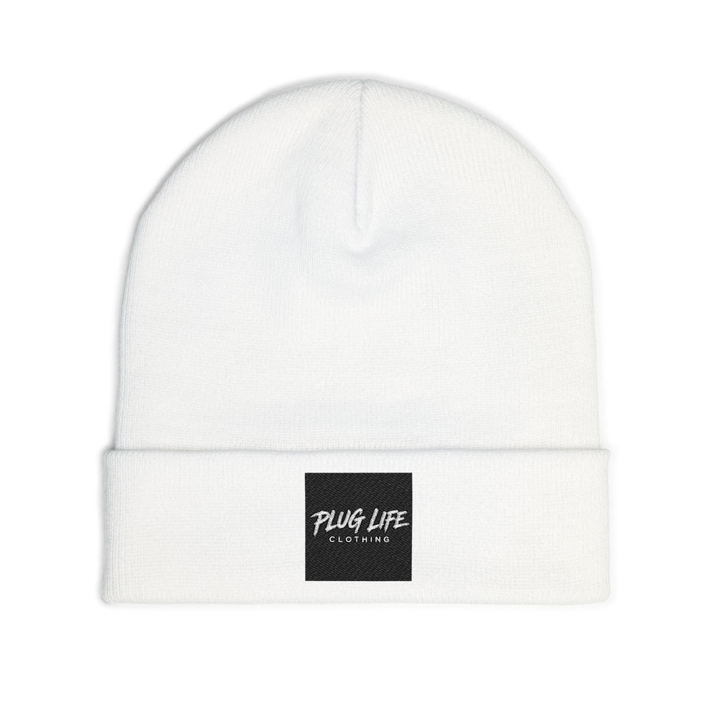 Plug Life Clothing Embroidered Beanie — Knit Cuff Hat