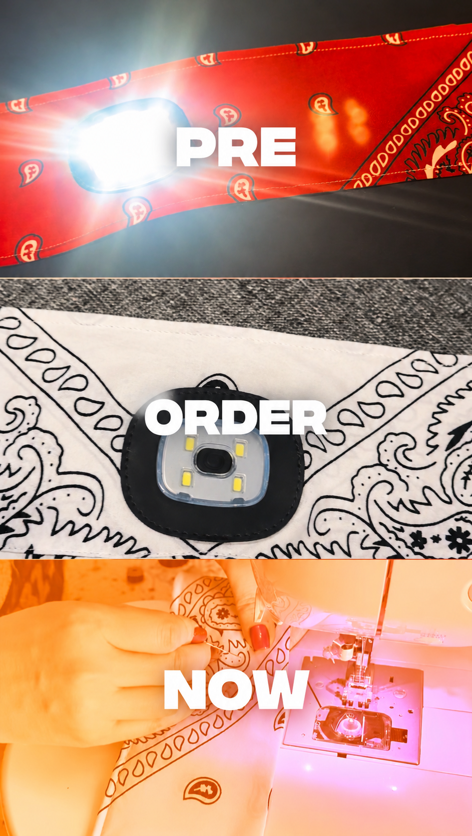 Plug Life Illuminated — Headlamp Bandana Pair (Pre-Order)